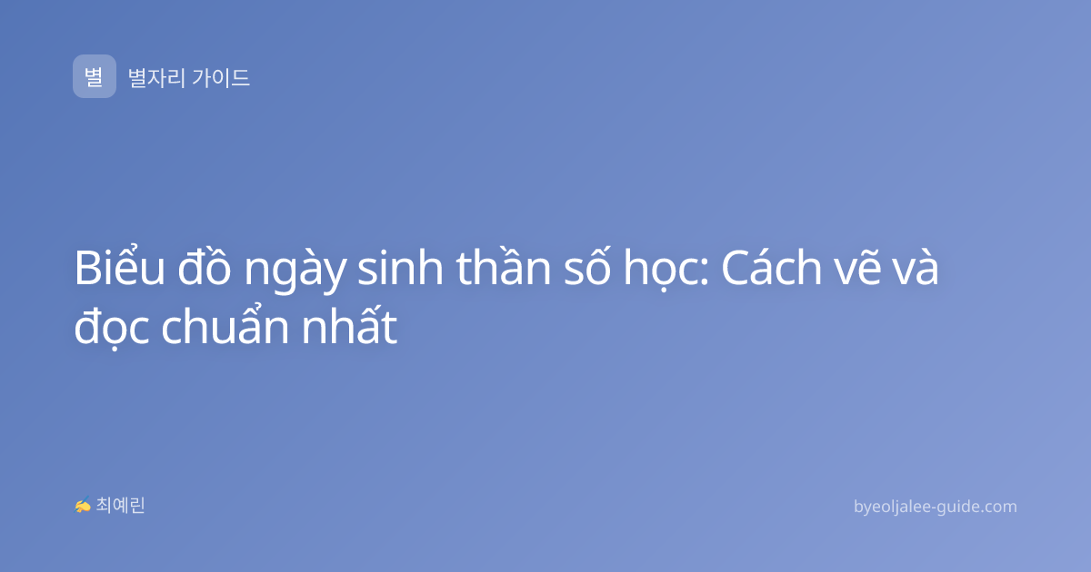 Biểu đồ ngày sinh thần số học: Cách vẽ và đọc chuẩn nhất