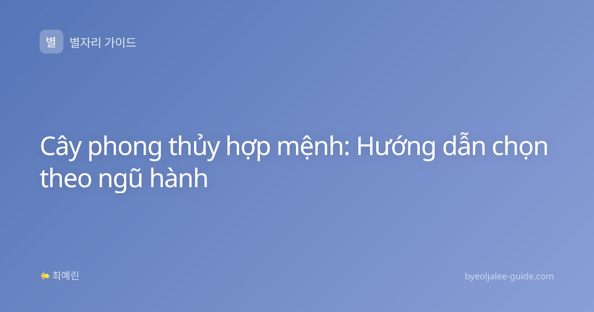 Cây phong thủy hợp mệnh: Hướng dẫn chọn theo ngũ hành